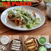 Los auténticos taquitos dorados de pollo