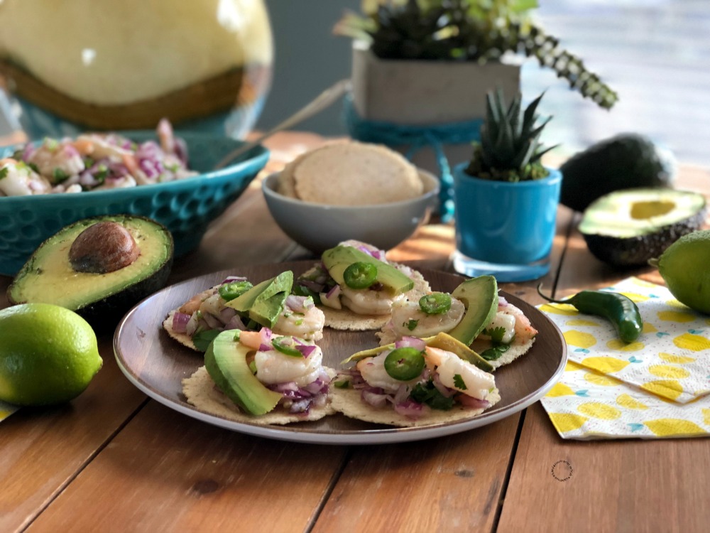 Tostaditas de Ceviche de Camarón