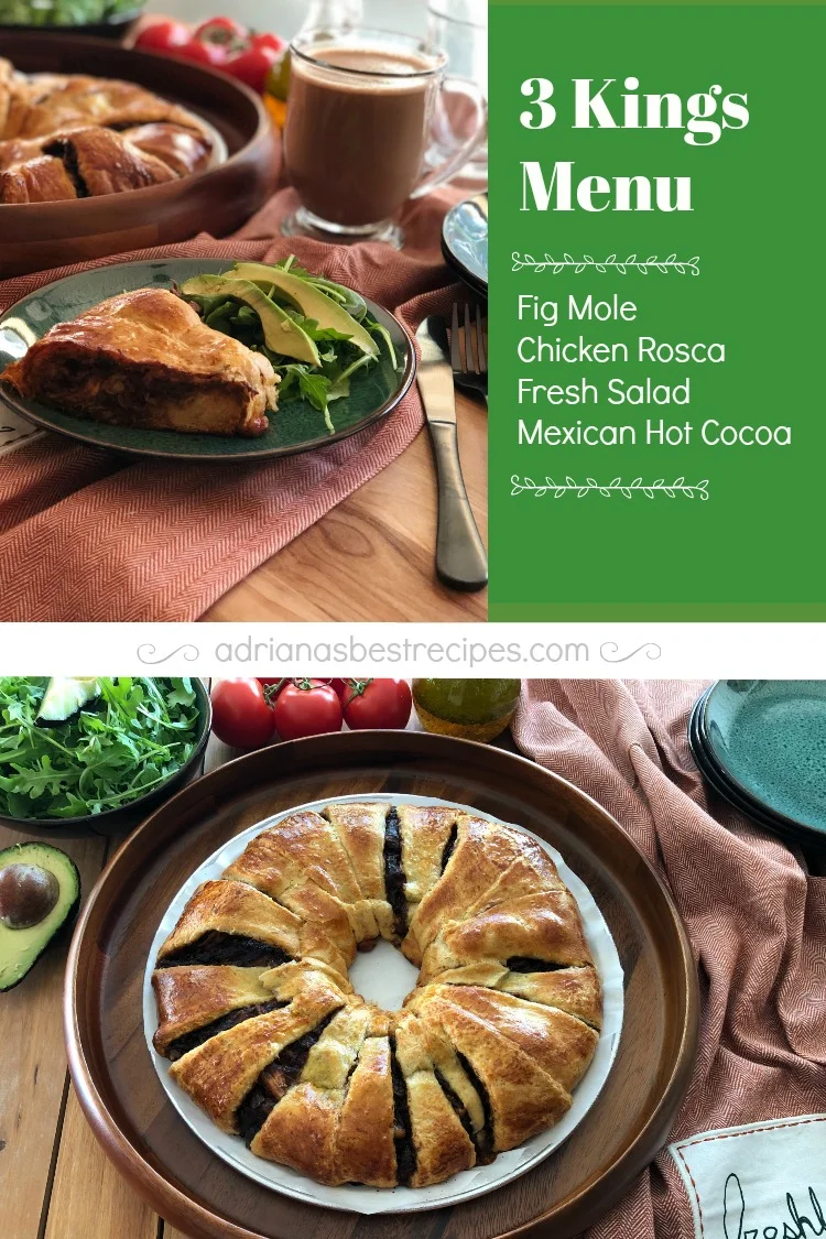 The Fig Mole Chicken Rosca is made with crescent dough The Fig Mole Chicken Rosca is made with crescent dough