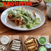 The authentic Crispy Chicken Taquitos or Flautitas