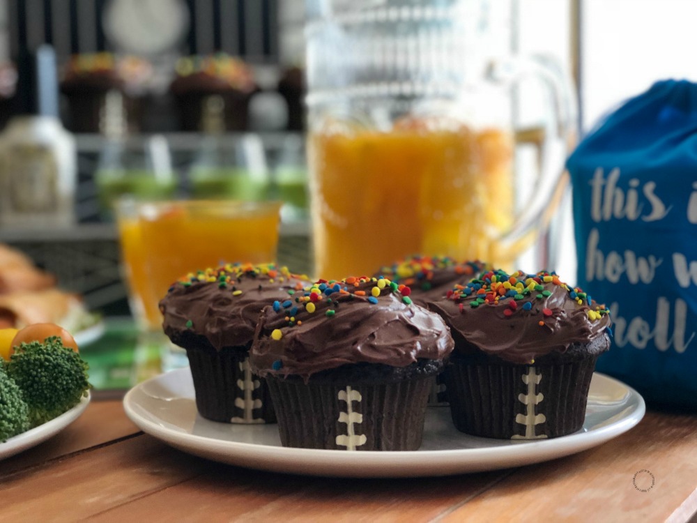 Touchdown Chocolate Cupcakes