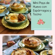 Los mini pays de huevo con espárragos y tocino son una rica opción para el menú de pascua