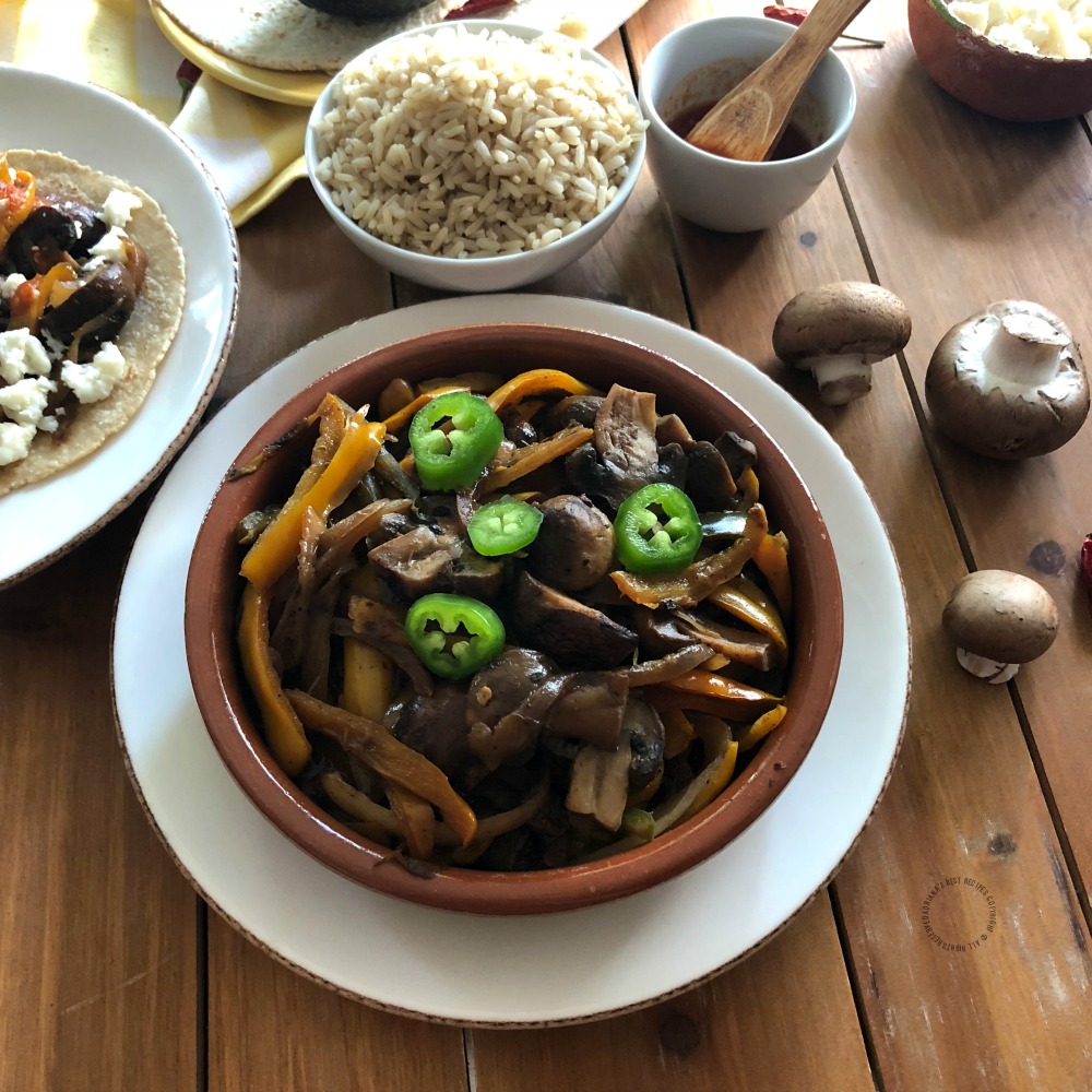 Las fajitas vegetarianas son riquísimas como tacos