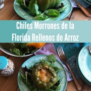 Disfruta estos chiles morrones de la Florida rellenos de arroz, una opción sin carne. Esta receta está lista en 30 minutos o menos