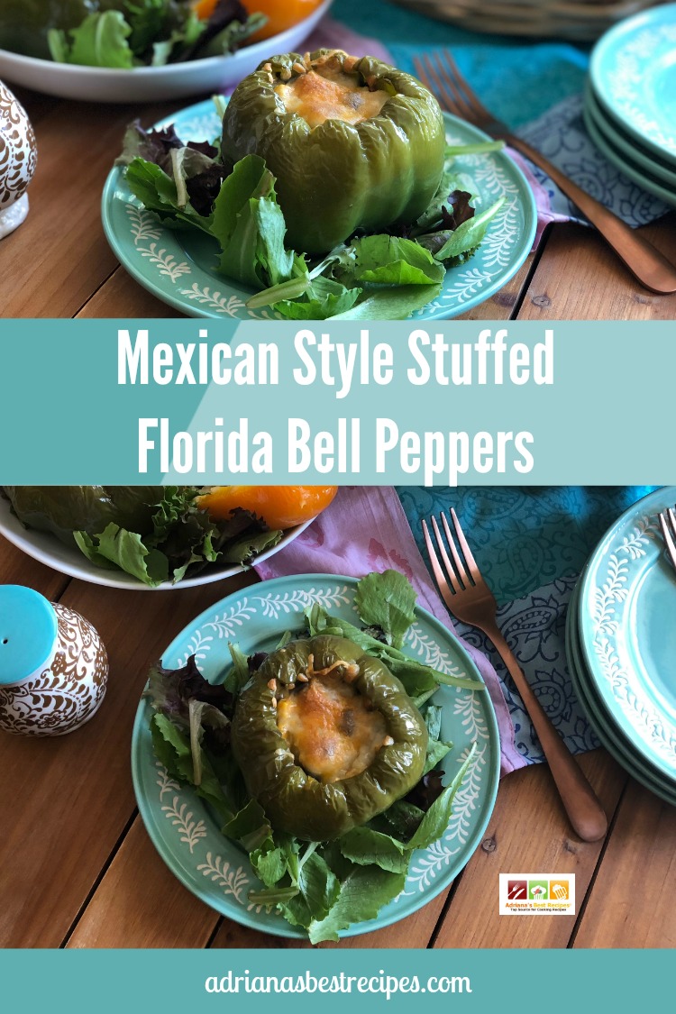 Enjoy this Mexican Style Stuffed Florida Bell Peppers with a meatless twist. Ready in 30 minutes or less