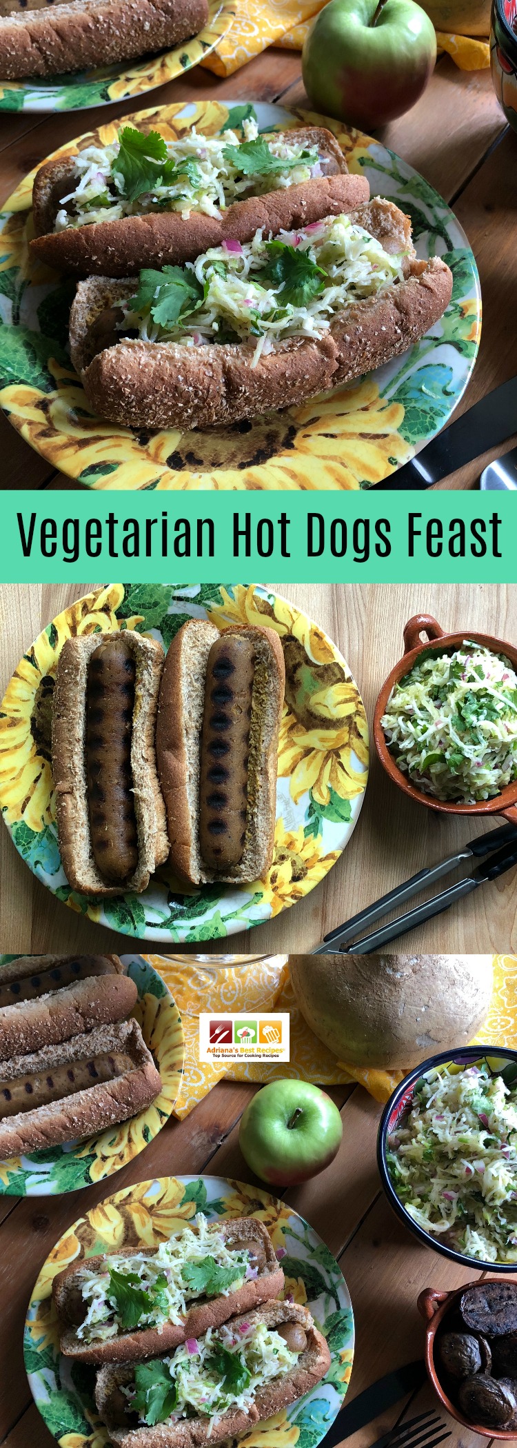 A vegetarian hot dogs feast for meat and veggie lovers alike