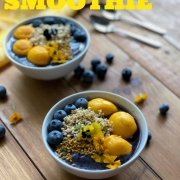 Receta para el smoothie bowl de moras azules o arándanos