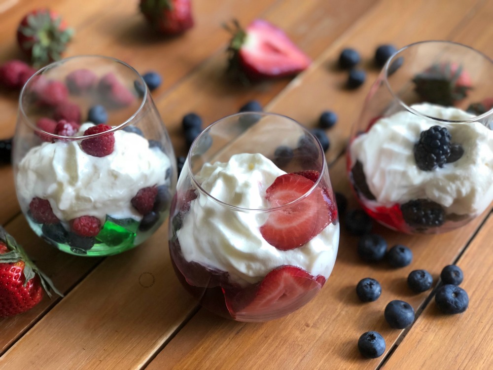 A trio of jello desserts ready in no time