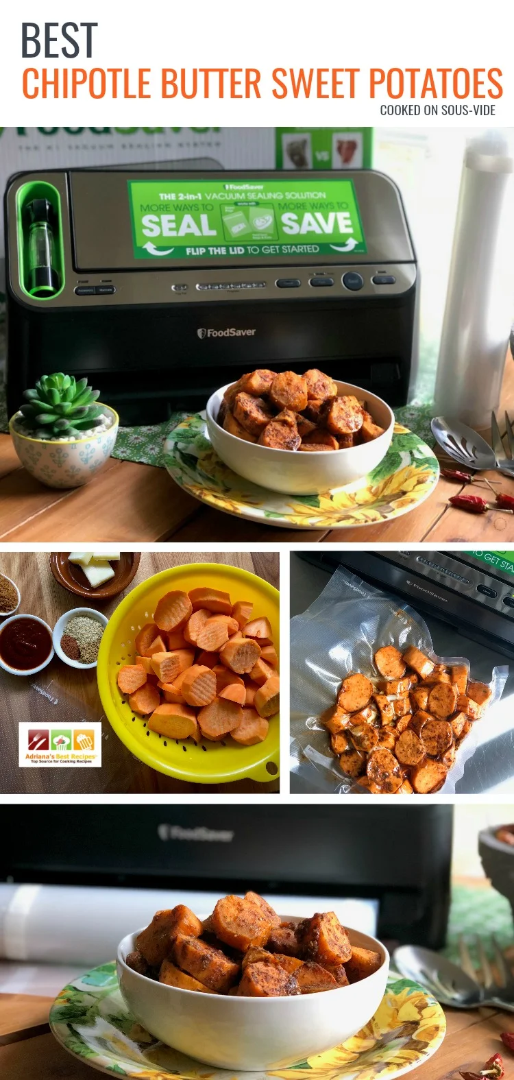 Best Chipotle Butter Sweet Potatoes Cooked on Sous-Vide