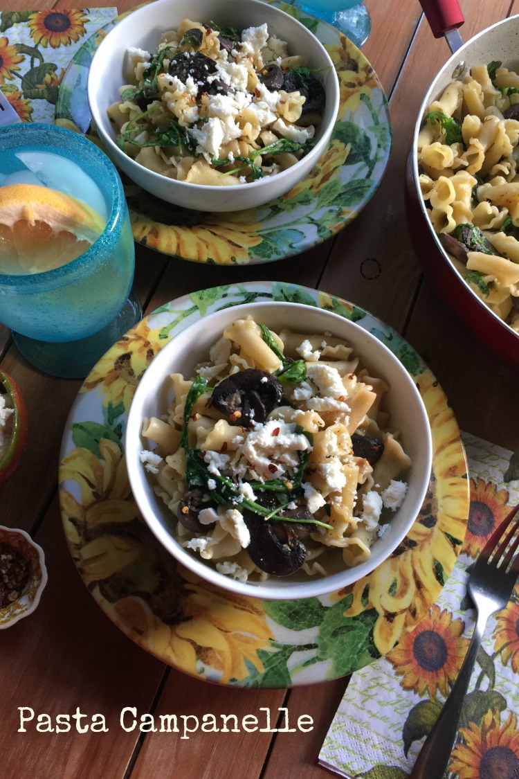 Pasta Campanelle con Hongos, riquísima y lista en sólo 20 minutos