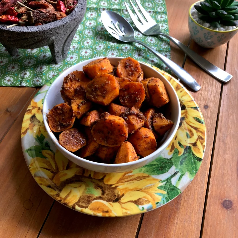 Serve the butter chipotle sweet potatoes as a side or enjoy as a main dish