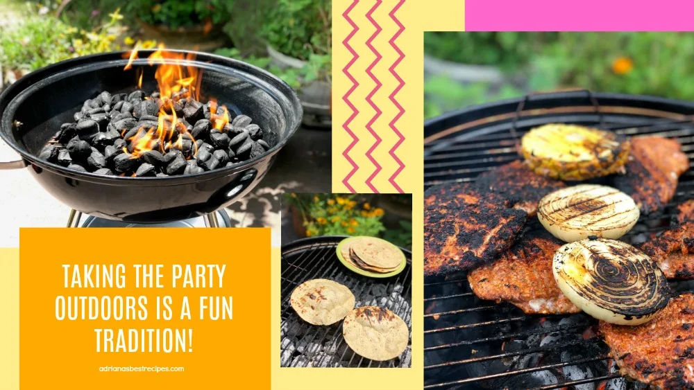 Taking the party outdoors is a fun tradition Taking the party outdoors is a fun tradition