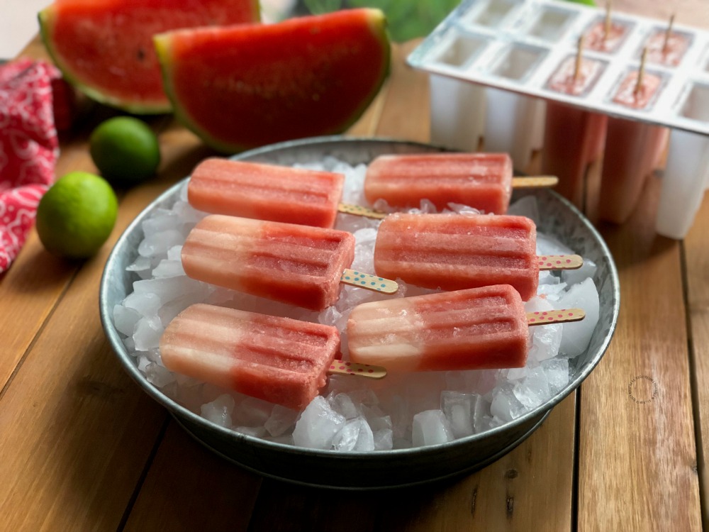 Watermelon lemonade ice pops recipe