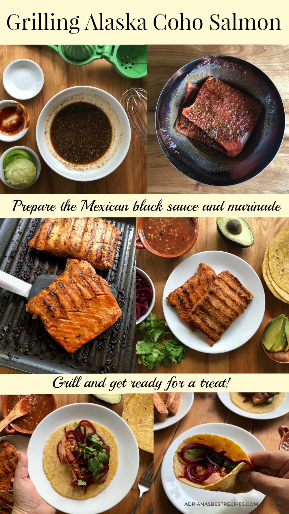 How to make the grilled Alaska coho salmon tacos