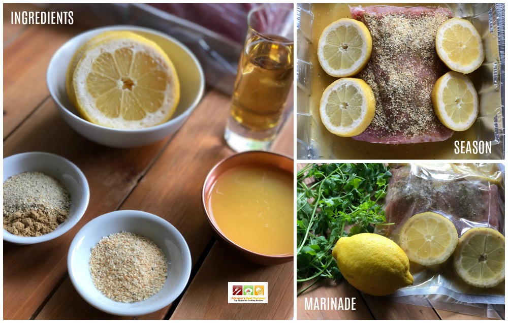Ingredients and preparation process for the tequila lemon roasted pork loin recipe