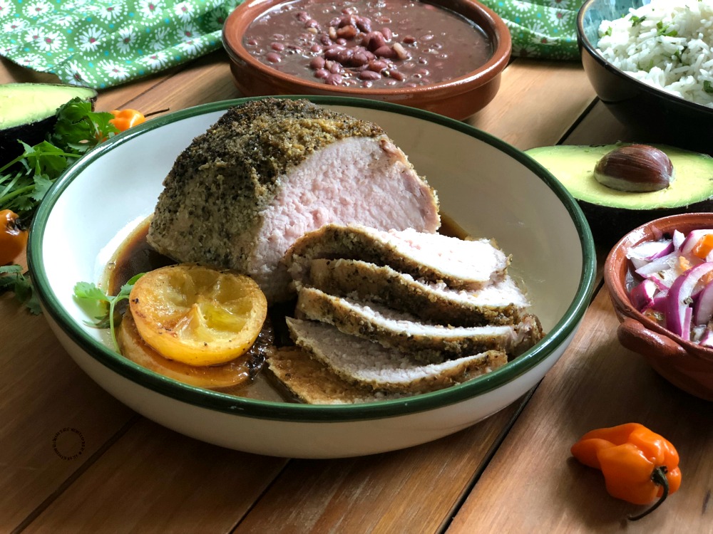 Juicy and extremely flavorful tequila lemon roasted pork loin