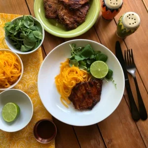The grilled adobo pork chops are the perfect dish to celebrate the fall