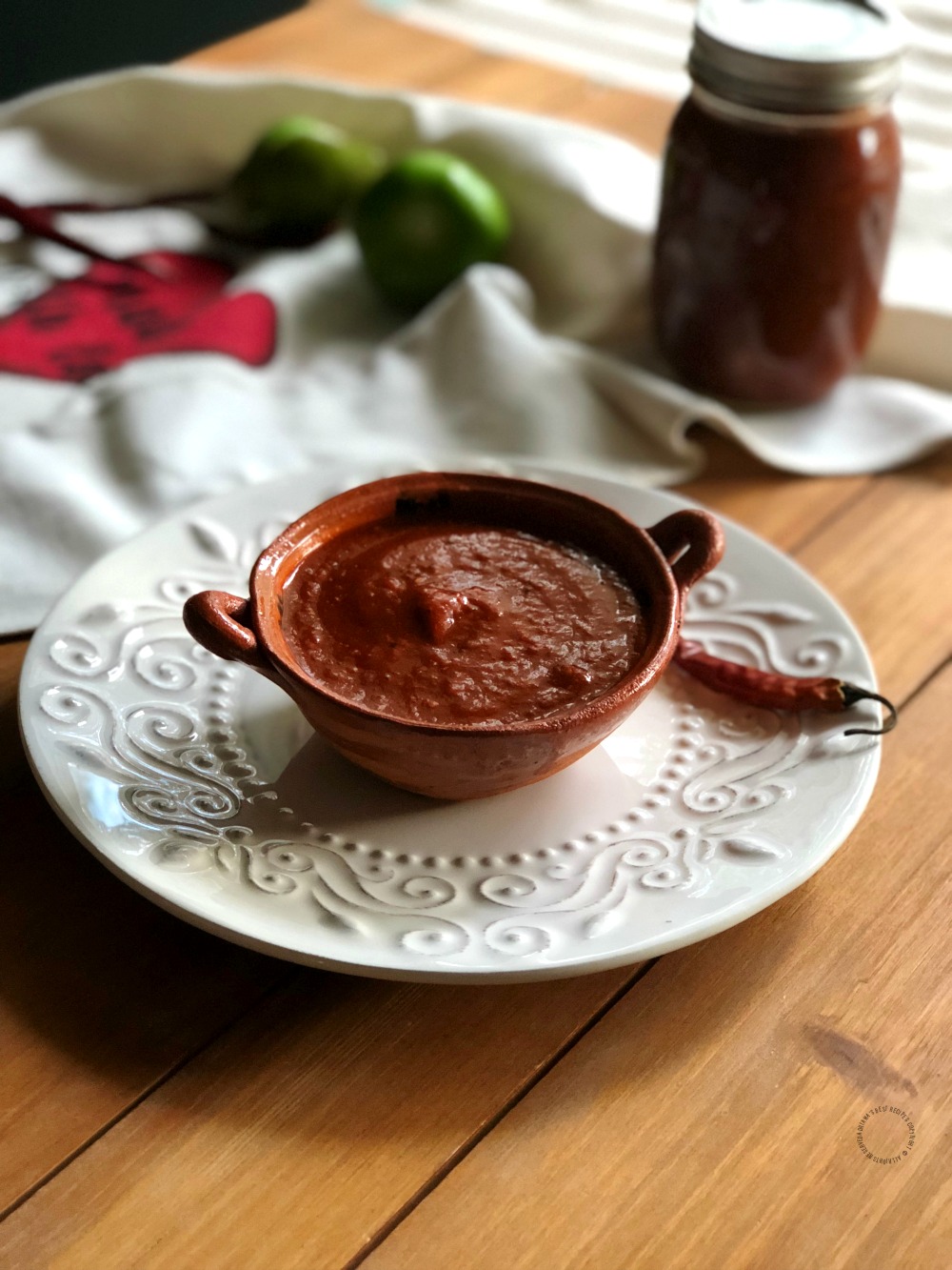 This Mexican red toasted salsa is simple and perfect for canning purposes too