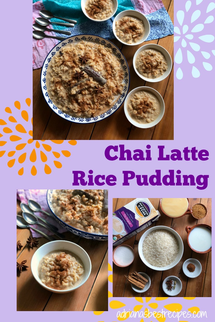 AD ~ A sweet, warm Chai Latte Rice Pudding recipe for sharing with family and friends or for enjoying a sweet and spicy