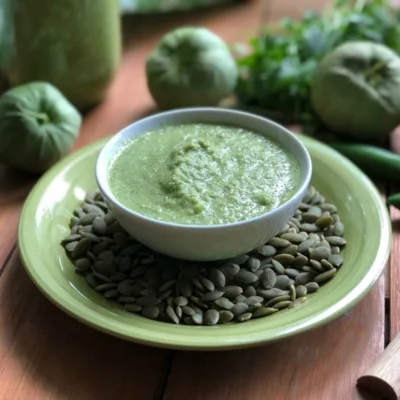 Auténtica Salsa Verde de Pepitas de Calabaza