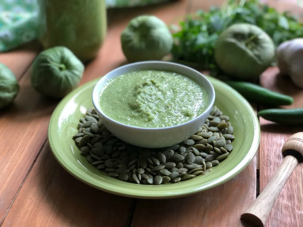 Auténtica Salsa Verde de Pepitas de Calabaza Auténtica Salsa Verde de Pepitas de Calabaza