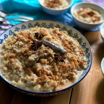 Receta para el postre Chai Latte Arroz con Leche