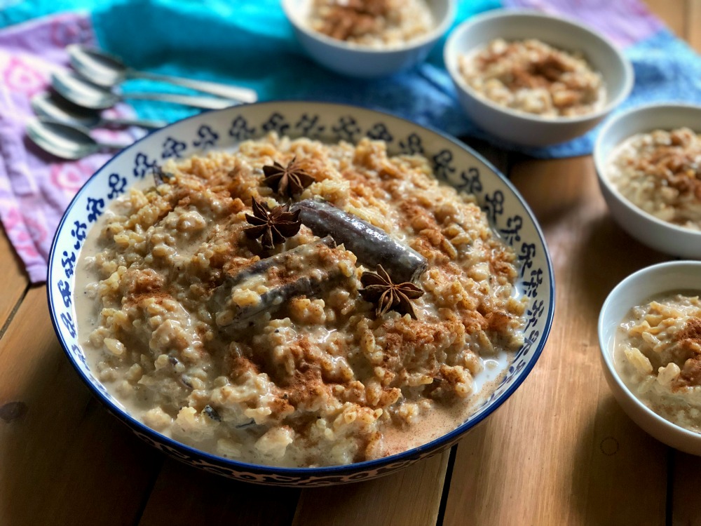 Instant Pot Rice Porridge (Chai-Spiced)