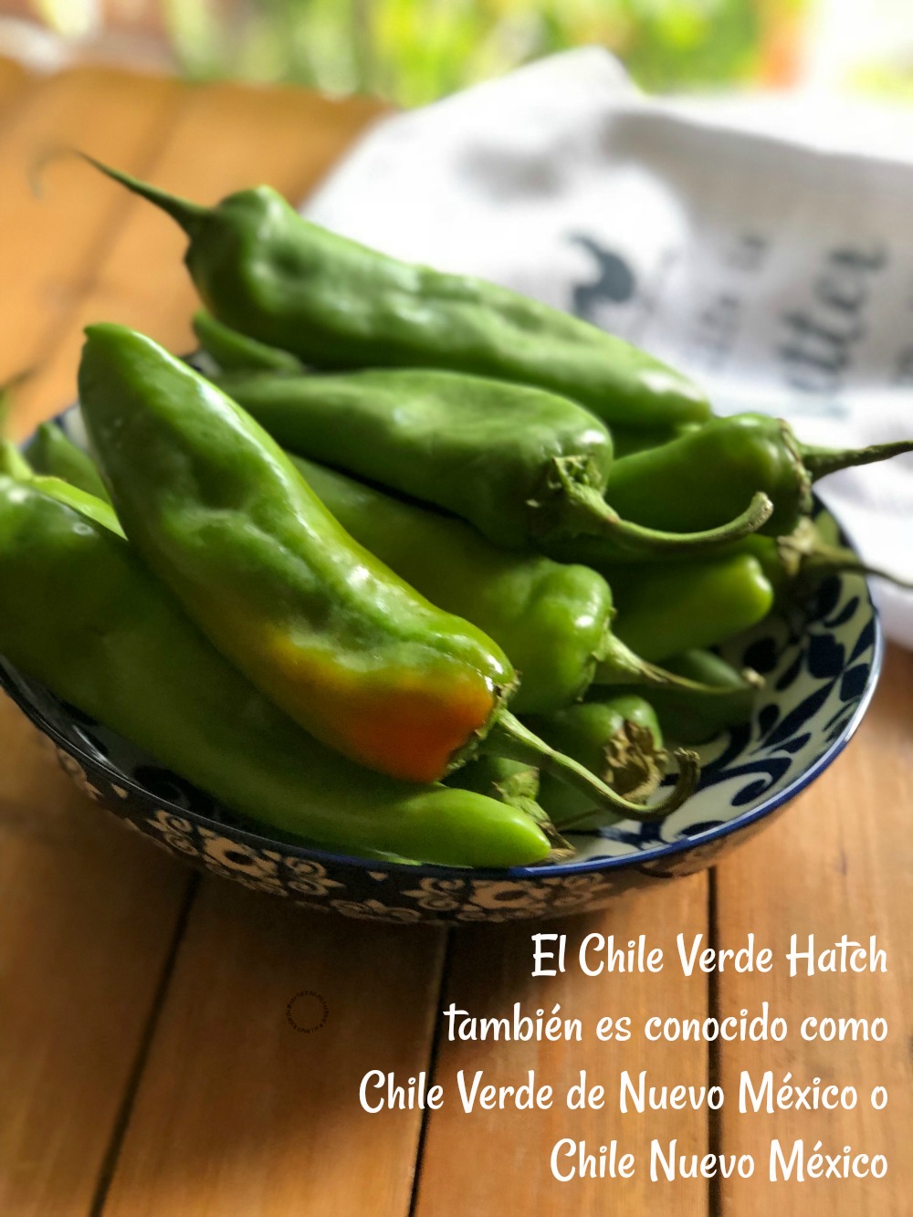 El Chile Verde Hatch tambien es conocido como Chile Verde de Nuevo Mexico o Chile Nuevo Mexico