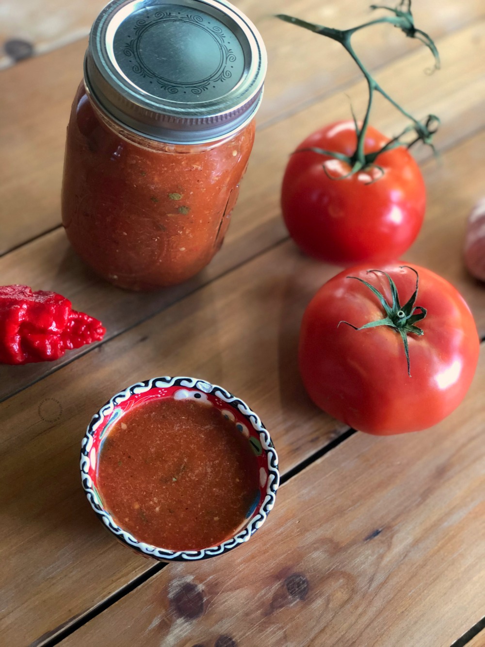 La Salsa Roja con Chiles Carolina Reaper es picante pero sabrosa