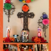 How to set up a day of the dead altar at home using all the symbolism and adding our own to fit our family and beliefs for remembering the departed