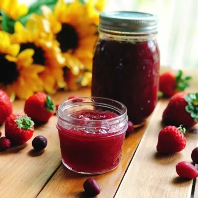Strawberry Cranberry Homemade Jam