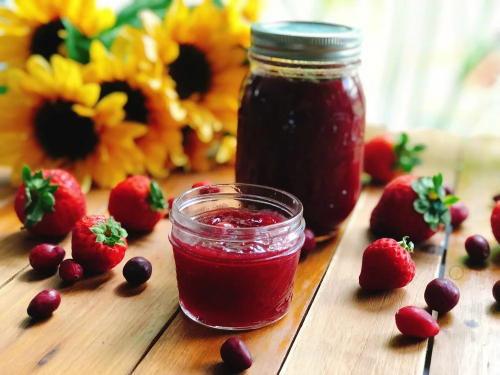 Strawberry Cranberry Homemade Jam