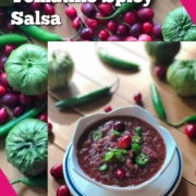 The cranberry tomatillo spicy salsa recipe has few ingredients