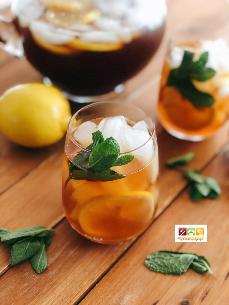 A delightful mojito iced sweet tea recipe