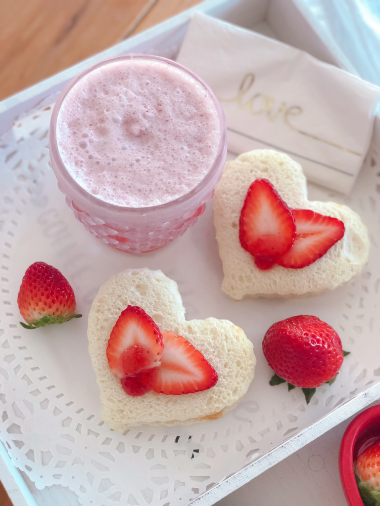 Make this lovely strawberry jam sandwich hearts