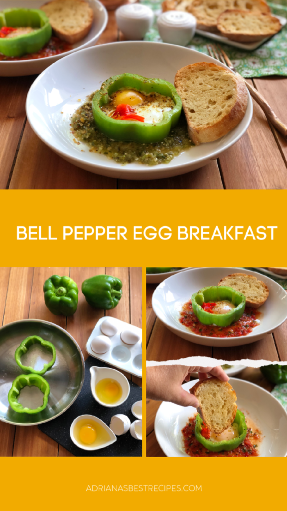 Bell Pepper Egg Breakfast inspired by the Mexican classic huevos rancheros but with a twist