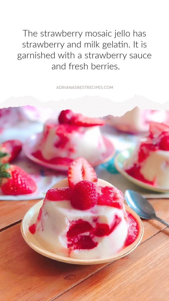 Strawberry Mosaic Mexican Jello Dessert Adriana's Best Recipes