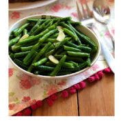 Any Easter Menu needs the best side dish to complement the feast! Traditionally, many households include a classic green bean casserole, but we are suggesting to make the best green beans side dish using only four ingredients. Make it!