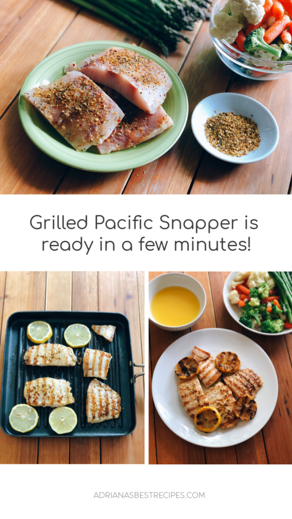 Showing the steps on how to make the grilled rockfish or pacific snapper at home