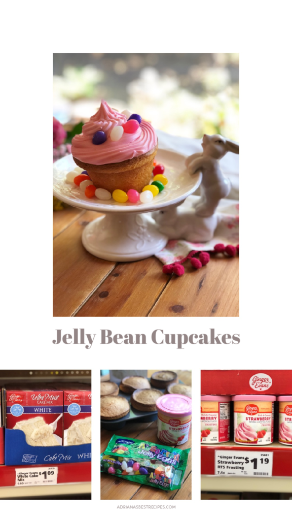 Sweet jelly bean cupcakes for Easter. Made with ingredients found at Save A Lot