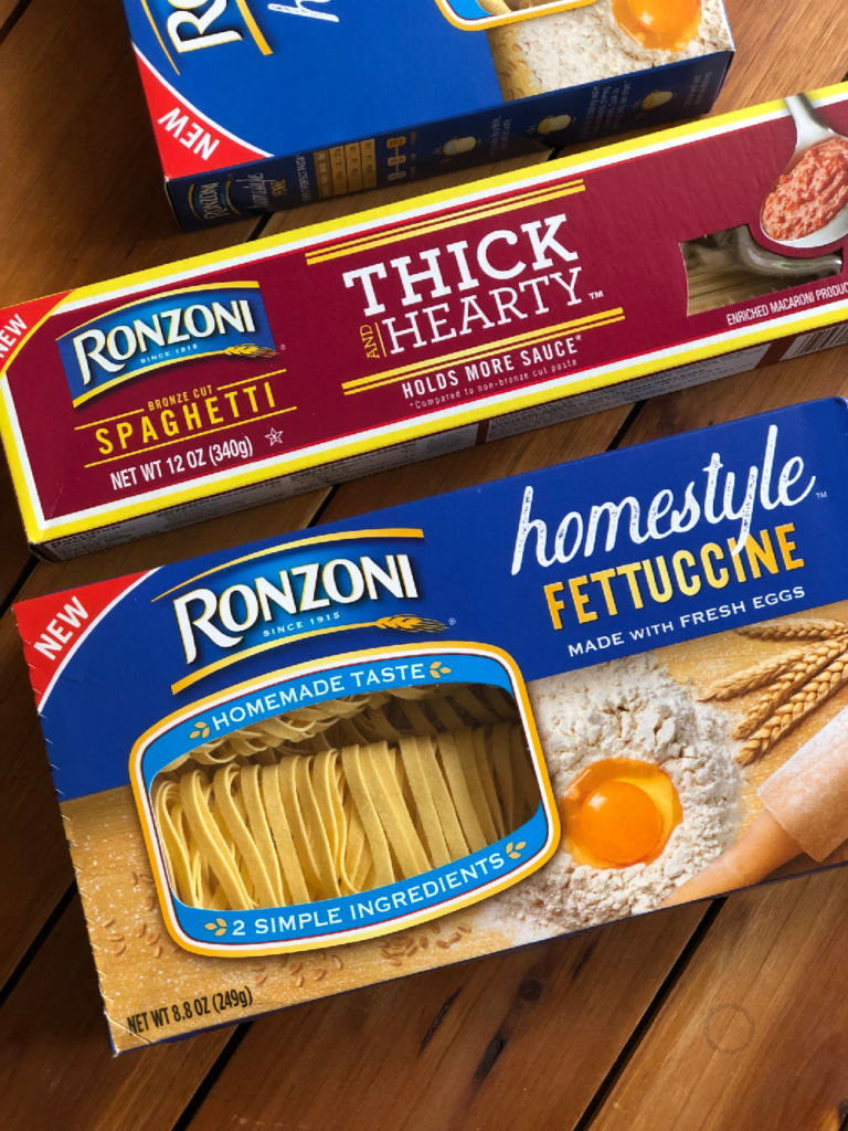 La pasta Ronzoni Homestyle tiene harina de sémola de alta calidad y huevos frescos.