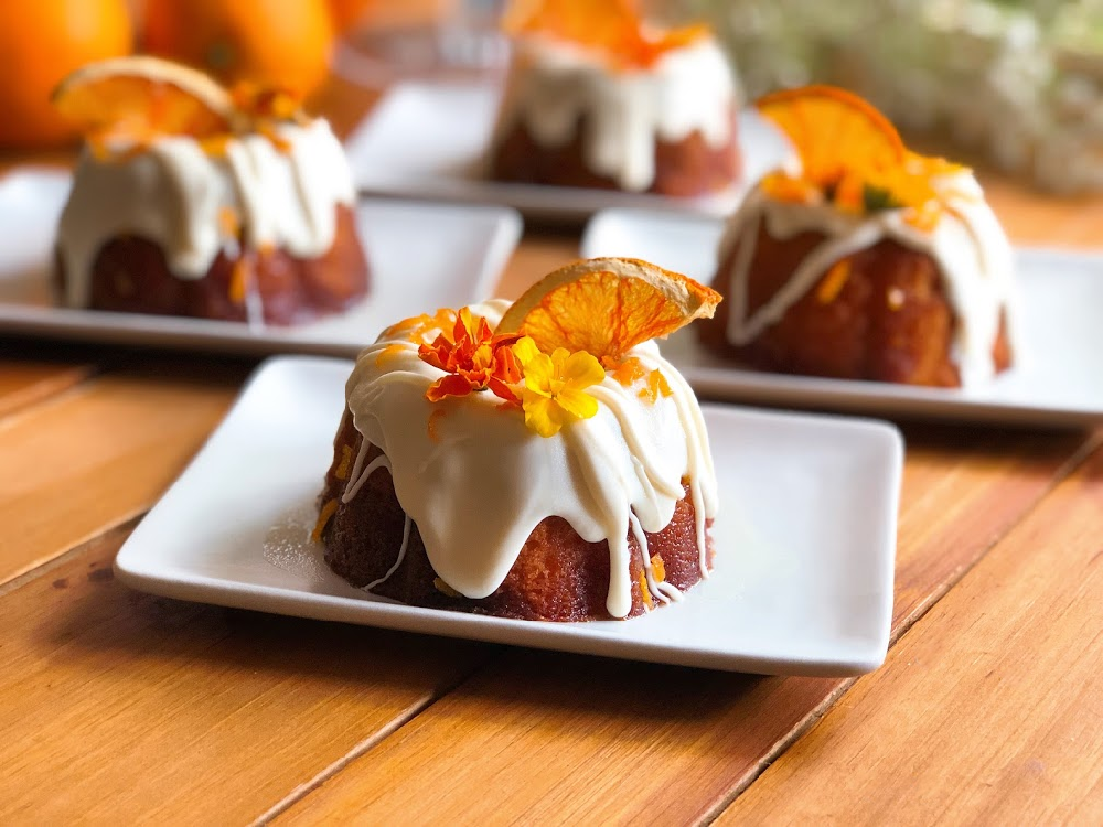 Mini Orange Bundt Cakes