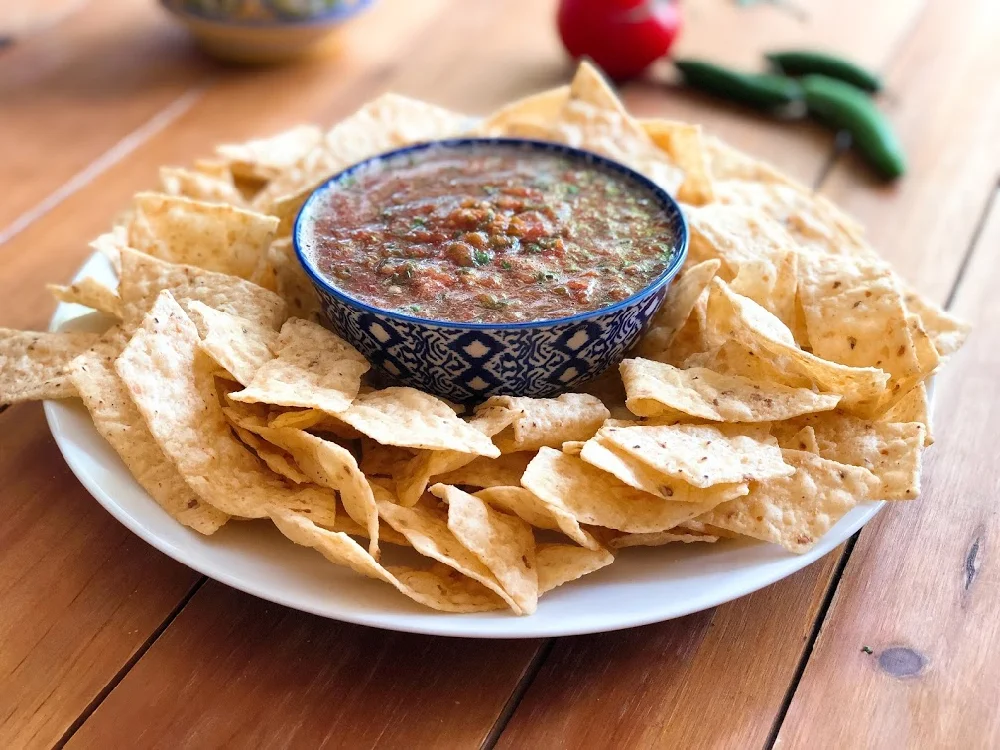 Make this easy Mexican salsa restaurant style, and enjoy with your meals or as an appetizer with corn chips.