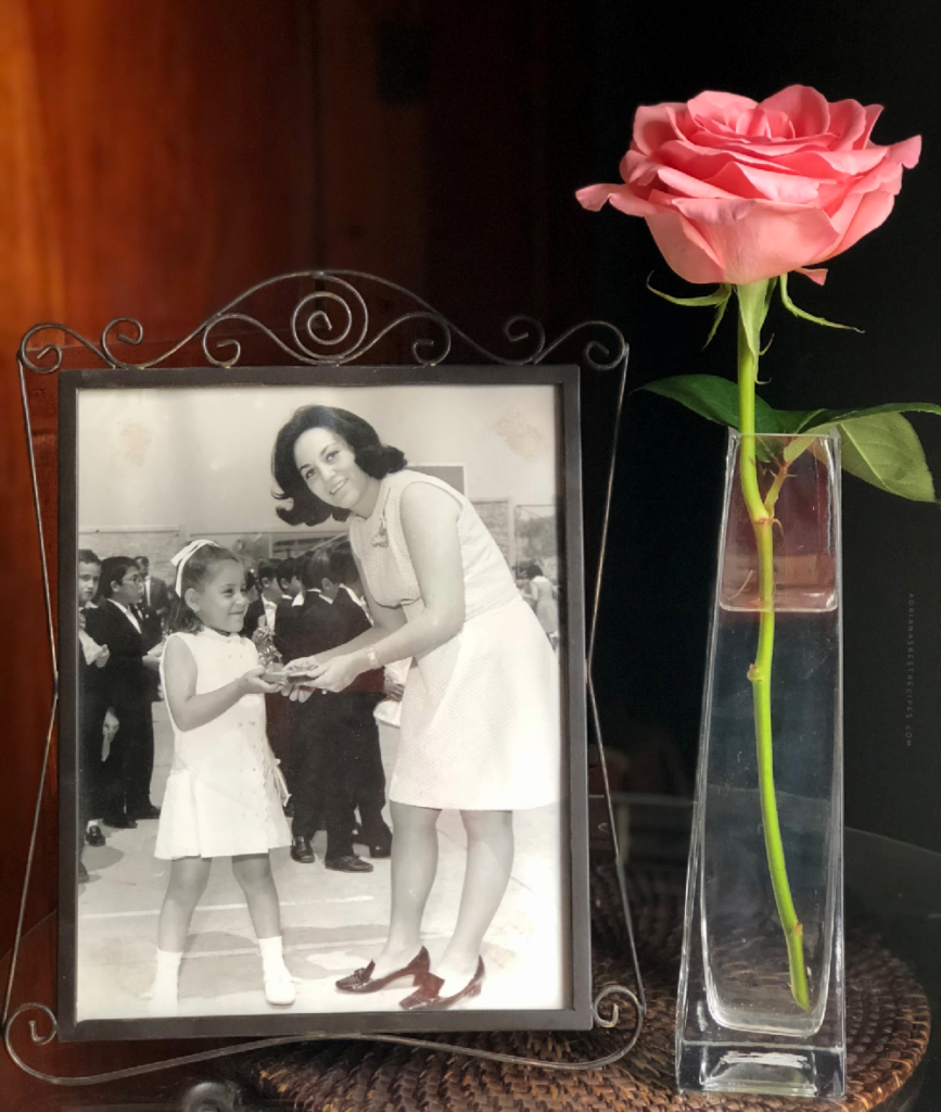 My mom and me on a Mother's Day festival at school