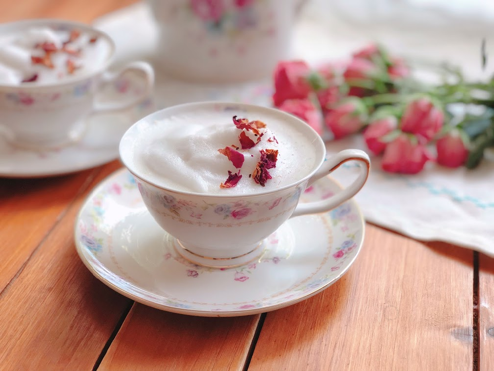 Rose Tea Latte A Soothing Experience - Adriana's Best Recipes