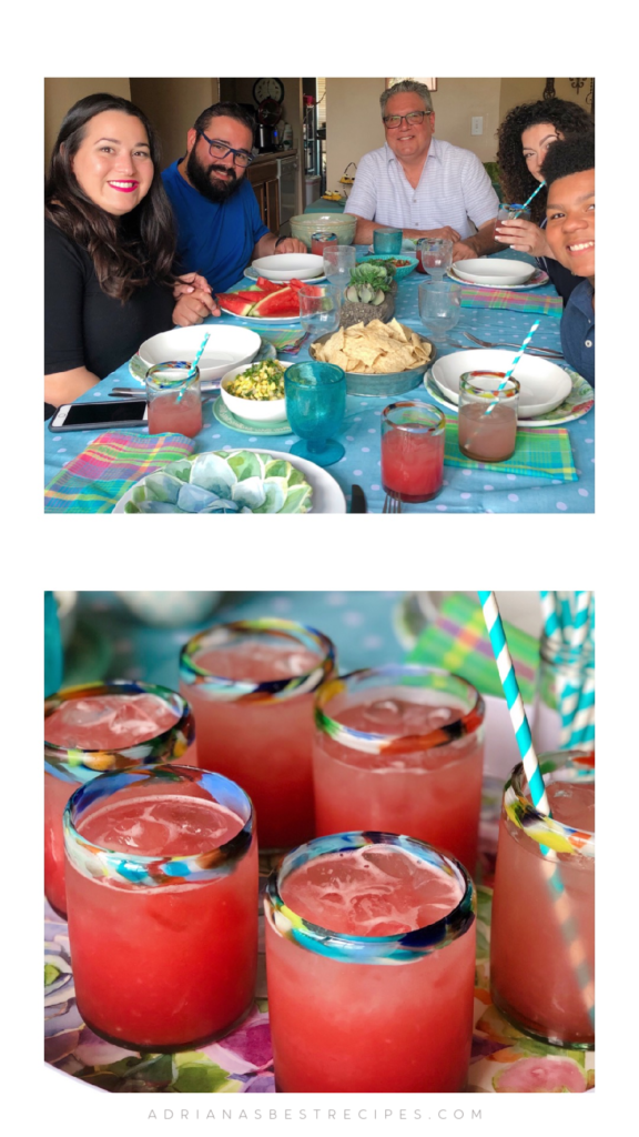 The guests to the Mexican Fiesta enjoyed a fresh watermelon juice with the meal