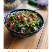 Cactus salsa a Mexican low calorie dish