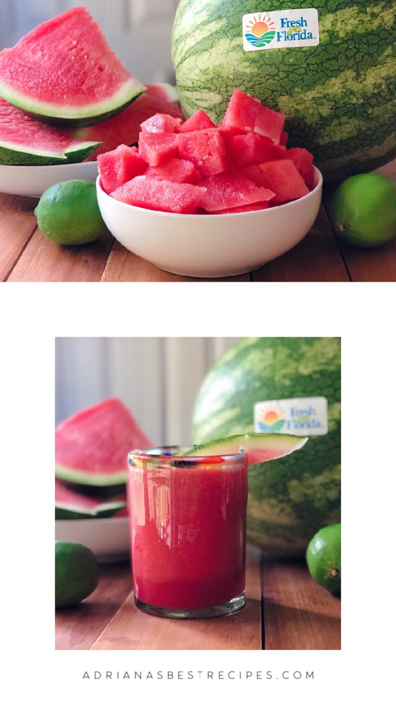 The recipe only requires one ingredient, fresh sweet watermelon