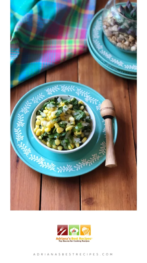 Delightful sweet corn salsa with hints of spicy and citrus notes