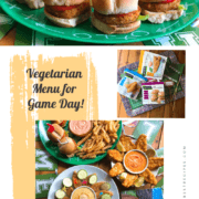 Tackle your hunger with this vegetarian menu I prepared for football season using Gardein Plant-Based products and pairing with homemade sauces and produce. The menu includes fishless fillets, seven-grain crispy tenders, and Gardein crispy chick'n sliders paired with tomato slices and romaine lettuce.